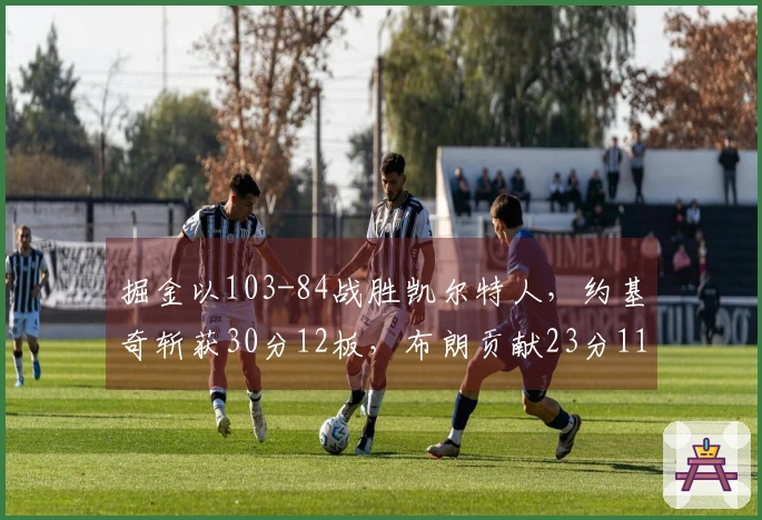 掘金以103-84战胜凯尔特人，约基奇斩获30分12板，布朗贡献23分11板，穆雷因病缺席